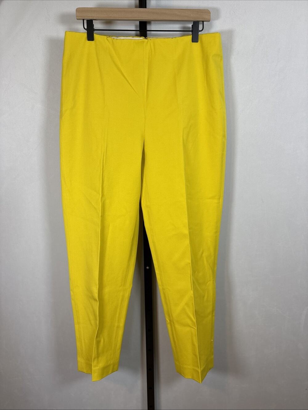 Pearl by Lela Rose Stretch Cotton Susie Pant Women's 14 Yellow Colorful Preppy